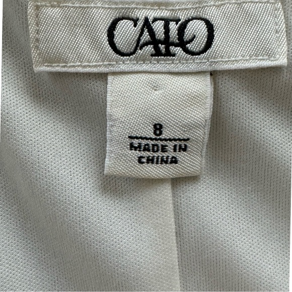 Cato Cream Green And Black Fair Skirt Size 8 Side Zipper - Picture 7 of 10